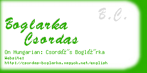 boglarka csordas business card